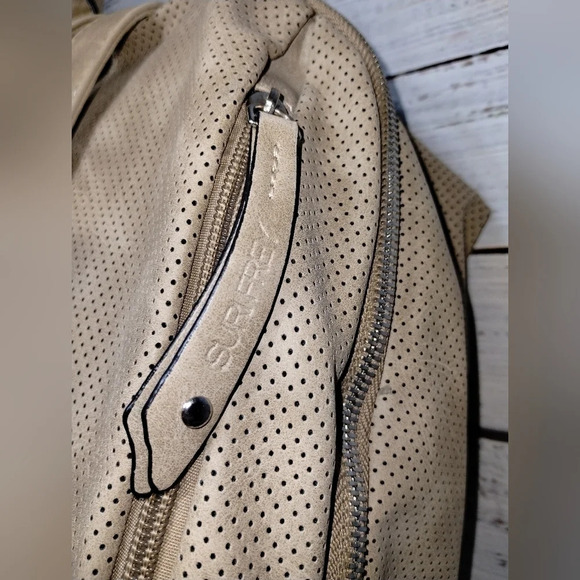 Suri Frey Romy Backpack Purse in Light Beige Large 13x13 Vegan Leather - Picture 4 of 8